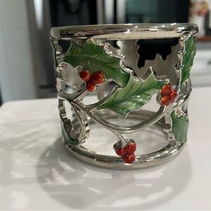 Lenox Holly Christmas candle holder